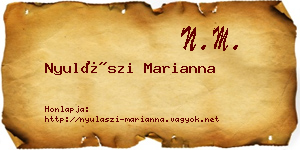 Nyulászi Marianna névjegykártya